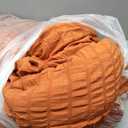 CozyLux Queen Comforter Set Burnt Orange Seersucker 7 Pieces Bed in a Bag Queen Comforter Set with Sheets Terracotta Luxury Bedding Set with Down Alternative Comforter, Sheets, Pillowcases & Shams