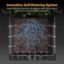 Patigrow Self-Watering Grow Bags, 5-Pack 3 Gallon 420G Thick Nonwoven Fabric Pots with Reinforced Handles and Multi-Purpose Rings, for Low Stress Plant Training Fruits, Vegetables,and Flowers