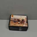 FUNWHOLE Western Stagecoach Lighting - Juego de ladrillos de construccin  Carruaje y caballo del viejo oeste 293 piezas coleccin juego de exhibicin para amantes del oeste