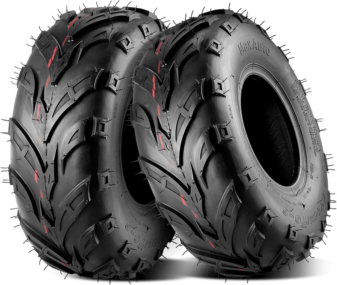 MaxAuto 145 70-6 Tires ATV, 145/70-6 Tubeless Go Kart Mini Bike Tires, 4PR, Pack of 2