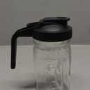 Breast Milk Pitcher, 32 OZ Mason Jar Pitcher with Lid Double Leak Proof,1 Quart Breastmilk Storage Containers for Fridge, Glass Jug for Sun Tea, Juice, Cold Brew Coffee (Black)
