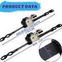 ANLULOAD Retractable Ratchet Strap,1In*9.84Ft S Hook Retractable Tie Down Strap for Motorcycles, Boats,Atvs,Utvs. BS:1763lbs