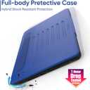SEYMAC stock Case for iPad 9th/8th/7th Generation 10.2'', Strong Magnetic Auto Sleep Shockproof Case with Absorbing Multi-Angles Stand, Pen Holder, Card Slot (Blue)