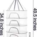 Coloch 4 Layer Herb Drying Rack with Zipper, Hanging Mesh Net Collapsible Food Drying Fish Net Hanging Basket Dryer Net for Seeds, Buds, Fruits, Vegetables, Herbs, Fish, Clothes, Doll