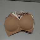 BEAUDRM Women's 6 Pieces Bra Scallop Seamless Padded Comfy Wireless Bralettes Cami Tops (Apricot and Black)