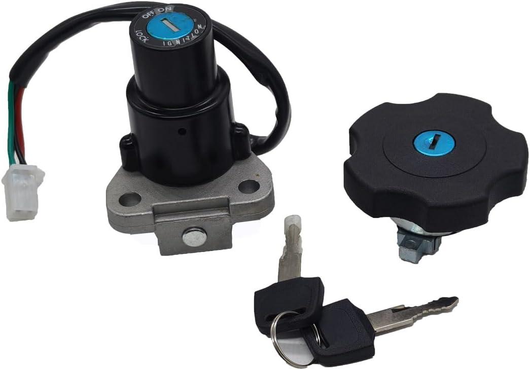 Ignition Switch Fuel Gas Tank Cap Cover Key Compatible for Yamaha XT600 TW200 XT225 DT200 DT200R
