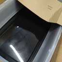 IRIS USA Cat Litter Box XX-Large Open Top with High Sided Walls Tall Scatter Shield Scoop Included Easy Clean Plastic Pan for Big Cats Kittens Multi-Cat Households 30"L x 20"W x 14"H Black