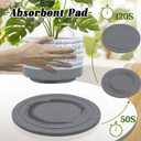 Stone Plant Saucers, 2-Pack Round Flower Pot Saucers, 11.8"x11.8" | Quick-Drying, Indoor Stone Mat Plant Tray, Diatomaceous Earth Drip TraysUltra-Absorbent & Non-Slip for Potted Plants