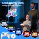 Mini Drones For Kids Beginners - With LED Lights And 2 Batteries, Remote Control RC Quadcopter with Altitude Hold and 3D Flips,Full Propeller Protect,Boys Toys Gifts(Blue)