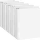 2 Inch D Ring Binders, 3 Ring Binder Fit US Letter Size Paper, 2" Slant D Ring View Binder with 2 Pocekts, 6-Pack, White