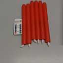 6 Pcs Flameless Taper Candles with Remote Timer Dimmer, Red Plastic Led Taper Candles Flickering, 9.6 Inches Battery Operated Candlesticks, for Party Holiday Christmas Decor