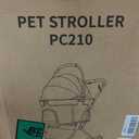 3-in-1 Pet Stroller for Medium Dog & 2 Small Dogs, Up to 50 Lbs Fold Black