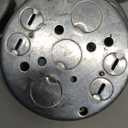 Hicarer 10 Pcs R 4" Round Shallow Electrical Box Pancake Electrical Box Ceiling Fan Box with 1/2" Deep 1/2" Bottom Knockout for Ceiling Fan Wall Lighting Fixture with Retaining Clip Galvanized Steel