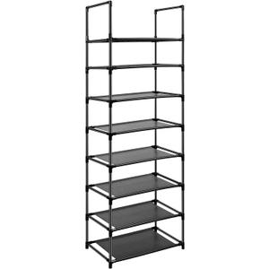 8 Tier Metal Sturdy Shoe Rack for Entryway/Closet, Stores 16-20 Pairs of Shoes, Multi-use Shelf Organizer for Space Saving Storage