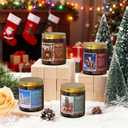 Christmas Candles 4 Pack Set,Christmas Candle Scented Gift Set,Christma Scented Candles Gift for Women, Aromatherapy Soy Candle for Home Scented, Winter Holiday Xmas Candles