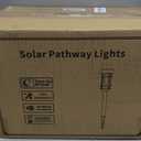 Mancra Solar Pathway Lights, 8 Pack LED Solar Lights Outdoor Waterproof, Glass Metal Garden Lighting for Yard Path Landscape Lawn Walkway Driveway, 3000K