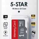 5-Star 1 TB Micro SD High Speed Memory Card for Car Navigation,Smartphone,Portable Gaming Devices,Camera and Drone