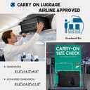 RAINSMORE Carry on Luggage 20 Inch Expandable, Airline Approved Carry on Suitcase with Front Compartment & Top Opening Hard Shell Rolling Travel Luggage with TSA Lock & Spinner Wheels, Black