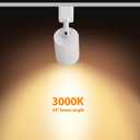 VANoopee 8-Light LED Track Lighting Kit with 6.6FT H Type Track Rails, Dimmable Track Light Heads Bright Ceiling Spotlight Fixture for Kitchen Accent Art, 3000K Warm White, No Flicker 10W 800lm White