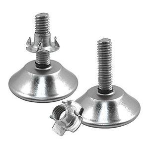 Bestgle 20 Pack Furniture Levelers, Medium Duty External Thread M8 Furniture Glide Leveling Feet with T-Nuts Pronged Adjustable Feet Pads for Table Chair Foot
