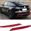 Replacement Tesla Model Y Reflector Rear Bumper Red Marker Lights Lens Trim 2020-2021 (Left & Right) (Tesla Model Y 2020 2021)