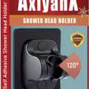 Self Adhesive Shower Head Holder Wall Mount,Adjustable Handheld Shower Head Holder,NO Drilling Wall Shower Wand Holder for rv Shower Kids Shower Bathroom Shower (Black-1pcs)