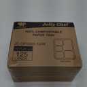 JOLLY CHEF Compostable 5 Compartment Paper Plates 10 * 8.25 * 1 inch 125 Pack Small Disposable Eco-Friendly Biodegradable Food Trays for Primary and Secondary School Students Lunch (Brown)