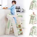 4-in-1 Kids Standing Tower for Counter, Convertible Highchair for Babies