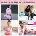Dance Bag for Girls Cute Ballet Bags Weekender Travel Duffle Bag Sport Gym Bag for Women and Men Toddler Kids Bag for Dancers (Purple, M)