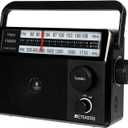 Retekess TR633 AM FM Radios with Best Reception, Portable Radio Plug in Wall, External Antenna Jack, Battery Operated Radio by 4 AA Batteries Or AC Power for Senior, Home