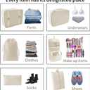 SLMT Travel Organizer 10 Set, Suitcase Organizer Bags Set, Travel Cubes for Packing, Luggage Organizers for Suitcase, Carry On Travel Organizer Bags (Beige)