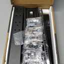 Universal TV Stand - Table Top TV Stand for 27-60 inch LCD LED TVs - 9 Level Height Adjustable TV Base Stand with Tempered Glass Base & Wire Management, VESA 400x400mm