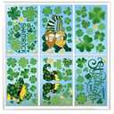 3 x 118Pcs St. Patrick's Day Decorations Window Clings, 9 Sheets Shamrocks, Gnome, Leprechaun Hat & Gold Coin St. Patrick's Day Window Stickers, Irish Window Decorations for Home & Party Supplies