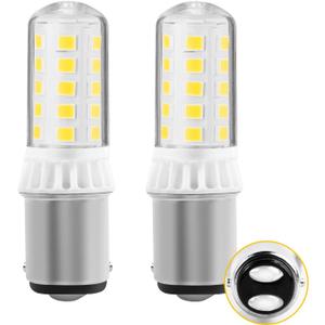 12V BA15D LED Bulb -1176 Bulb -Marine Navigation Anchor Stern Lights RV Camper Trailer Motorhome Light Replacement ALR12 -1004 1130 1076 Double Contact Bayonet Base AC12V/DC12-24V(2 PACK, Cool White)