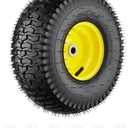 15x6.00-6 Lawn Mower Tires, 4 Ply Lawn Mower Tires 15x6x6, Front Lawn Tractor Tires, 3 Offset Hub Long with 3/4 Bushings Garden Tire for Riding Lawn Mower by Cubesprings - 1Pack