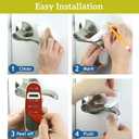 Door Lever Locks (4 Pack) - Prevents Toddlers from Opening Doors - Durable ABS with 3M Adhesive - Easy One-Hand Operation for Adults, No Tools Needed