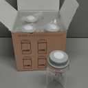 COMI Natural Glass Baby Bottle,Standard Neck Breastmilk Storage Bottle for Fridge,Breast Milk Container,Breast Pump Bottle Compatible with Medela Breast Pump,BPA Free,4PCS (5oz,4 Gray Lids)