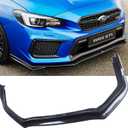 MUCO New Front Bumper Lips Compatible with Subaru WRX STI Sedan 15 16 17 18 19 20 21 22 Car Front Spoiler-Carbon Fiber Look Sport Front Lip - 3pcs
