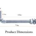 J-Bolt Gate Hinge, Hot-dip Galvanized J Bolt with 5/8" Gate Hinge. Farm Gate Hinges for Chain Link Fence Mostly Used in Frams, Back Yard, Frence Etc. Include Nut Washer (8"(8PCS))