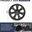 Wheel Cover for Model Y 19 Inch 2019 2020 2021 2022 2023 2024 Upgrade Abs Matte Black Hubcaps (Sports)