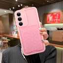 MOWIME Compatible with Samsung Galaxy S23 Plus Case with Card Holder, Cheetah Print Shockproof Soft TPU Protective Case Women Girls, Anti Scratch Wallet Case for Galaxy S23 Plus 6.6 Inch, Pink