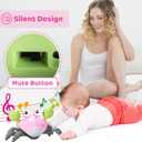 Plnmlls Crawling Crab Baby Toy - Tummy Time Toys - with Music and LED Light, Built-in Rechargeable Battery and Volume Can be Turned Off for 0-6 6-12 12-18 36 Months Walking Toddler Birthday Gift(Pink)