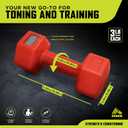 RBX Vinyl Coated Hand Weight Dumbbell Set - Hex Shaped, Roll Free for Body Building/Sculpting/Strength Training Exercise, (Set of 2)
