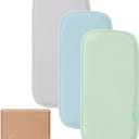 PurComfy Supersoft Burp Cloths, Premium Bamboo Viscose Baby Burp Cloths, Absorbent & Skin-Friendly, Large 21 x 10, Unisex Baby Essentials for Feeding, Spit-Up, 3-Pack (Earthy Mist)