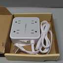 TESSAN Surge Protector Power Strip, 5 Ft Flat Plug Extension Cord with 3 USB (1 USB C) 8 Outlets, 1250W, 900J Protection, 3 Sided Outlet Extender with Power Switch for Office, Dorm Room Essentials