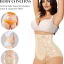 CYDREAM Shapewear Tummy Control Underwear for Women Faja Body Shaper Postpartum High Waisted Slimming Butt Panties Seamless (Beige, M)