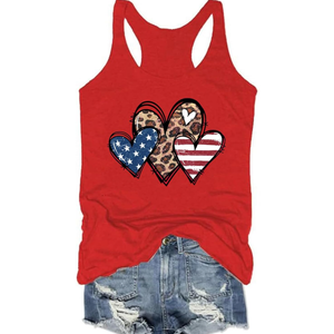 Women's Here for The Boom Tanks Tops 4th of July Shirts Graphic Tee Patriotic Independence Day Sleeveless Shirt. Size M