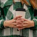 Circular Now Cup - 12oz/340ml Reusable Coffee Cup Made from Recycled Single Use Cups. (Cream & Cosmic Black)