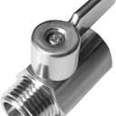 Beduan Mini Ball Valve Stainless Steel(316) 3/8" NPT Male x NPT Female Mini Ball Shutoff Valve