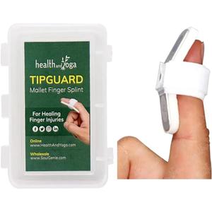 HealthAndYoga TipGuard Bendable Finger Splint for Mallet Finger Deformity -Post-Surgical Care- Adjustable Straightener -Trigger Finger Brace - 2 Sizes Set
